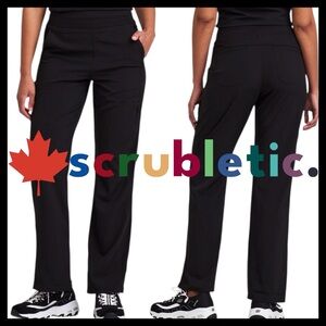 Scrubletics Black Yoga Waist Cargo Scrub Pants (S)